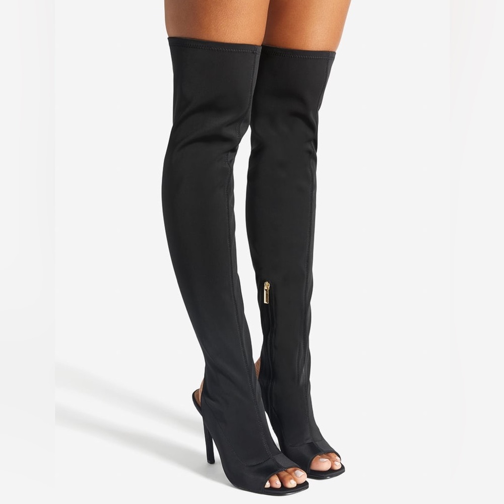 SHOE DAZZLE Tahysia Thigh High Stiletto Boot